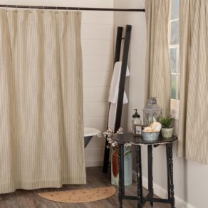 Sawyer Mill Charcoal Ticking Shower Curtain